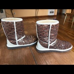 Champagne Sequin Ugg Boots